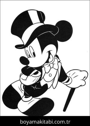 Mickey Mouse (Miki Fare) boyama sayfası – el becerilerini geliştirir, boyama çalışması