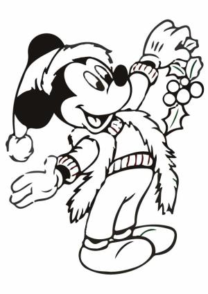 Mickey Mouse (Miki Fare) boyama sayfası,  coloring page, Mickey Mouse Noelde, 