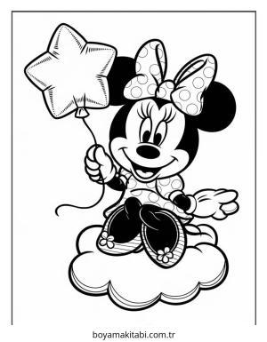 Mickey ve Minnie Mouse boyama sayfası – eğitici aktivite, yaratıcılık