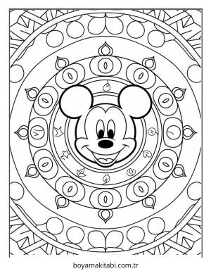 Mickey ve Minnie Mouse boyama sayfası – keyifli zaman, renkli çizimler
