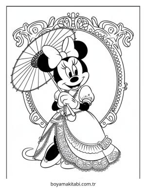 Mickey ve Minnie Mouse boyama sayfası – çocuklar için, çizgi film temalı