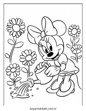 Mickey ve Minnie Mouse boyama sayfası – okul öncesi, evde etkinlik
