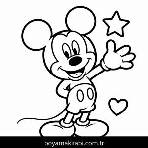 Mickey boyama sayfası – eğitici aktivite, yaratıcılık