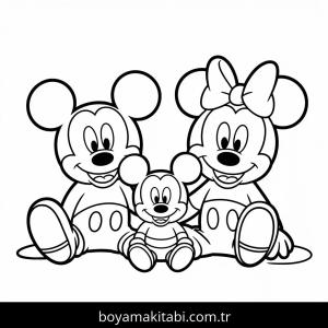 Mickey boyama sayfası – okul öncesi, evde etkinlik