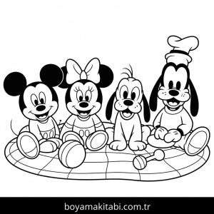 Mickey boyama sayfası – yaratıcılık, eğlenceli etkinlik