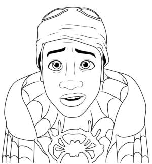 Miles Morales boyama sayfası,  coloring page, örümcek Adam Mil Morali çocuklar Için Yazdırılabilir, 