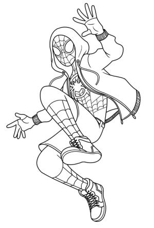 Miles Morales boyama sayfası,  coloring page, Inanılmaz örümcek Adam Mil Morali, 