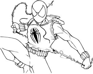 Miles Morales boyama sayfası,  coloring page, Mil Moral örümcek Adam, 