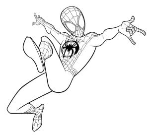 Miles Morales boyama sayfası,  coloring page, örümcek Adam mil Moral Eylemi, 