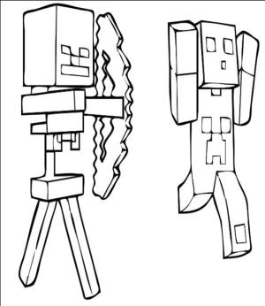 Minecraft boyama sayfası,  coloring page, Okçular Minecraft’ta çok tehlikeli rakiplerdir, 