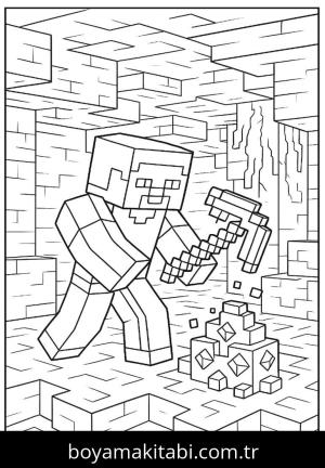 Minecraft boyama sayfası,  coloring page, , 