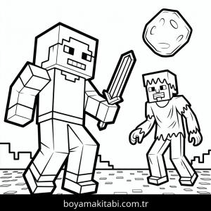 Minecraft boyama sayfası – eğitici aktivite, yaratıcılık