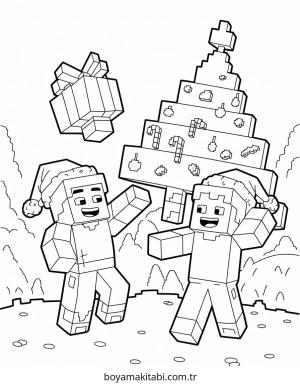 Minecraft boyama sayfası – okul öncesi, evde etkinlik