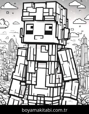 Minecraft boyama sayfası,  coloring page, , 