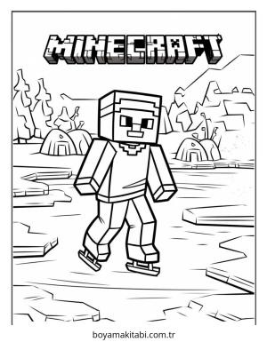 Minecraft boyama sayfası – okul öncesi, evde etkinlik