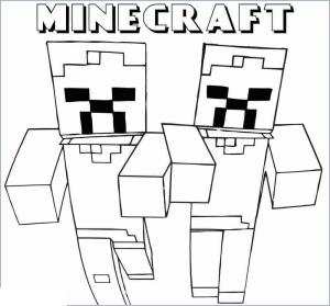 Minecraft boyama sayfası,  coloring page, Minecraft İki Zombi, 