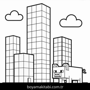 Minecraft boyama sayfası – kolay boyama, eğitici aktivite
