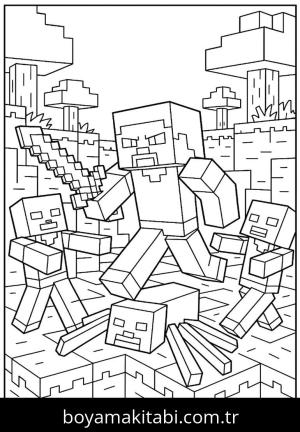 Minecraft boyama sayfası,  coloring page, , 