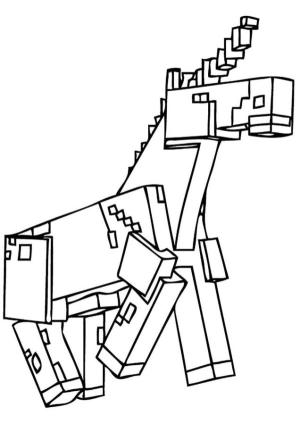 Minecraft boyama sayfası,  coloring page, Büyülü tek boynuzlu at Minecraft’ta da var, 