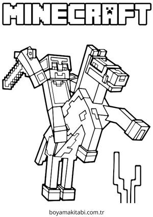 Minecraft boyama sayfası – PDF indir, sevimli karakter