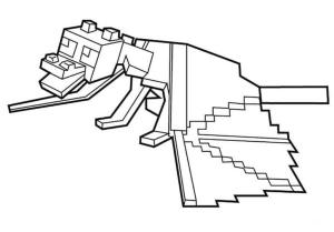 Minecraft boyama sayfası,  coloring page, Ejderha., 