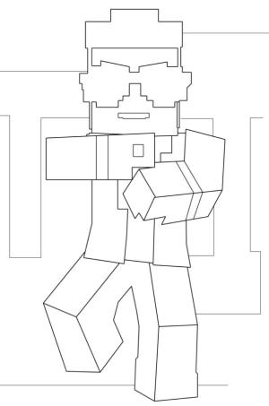 Minecraft boyama sayfası,  coloring page, Minecraft Dünyasında Gangnam Stili, 