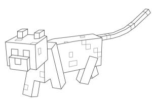 Minecraft boyama sayfası,  coloring page, Minecraft Dünyasından Kedi, 