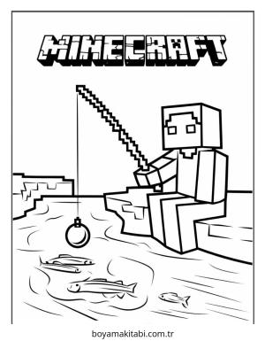 Minecraft boyama sayfası – okul öncesi, evde etkinlik
