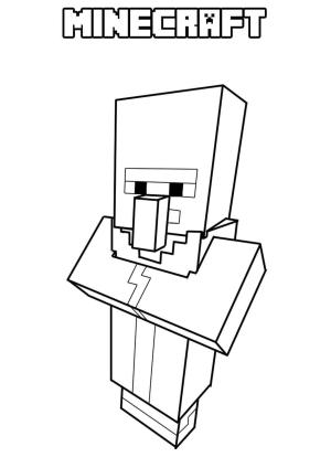 Minecraft boyama sayfası,  coloring page, Köylü Minecraft, 