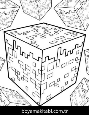 Minecraft boyama sayfası – çocuk aktivitesi, PDF indir