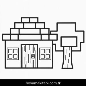 Minecraft boyama sayfası – PDF indir, sevimli karakter