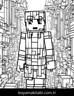 Minecraft boyama sayfası,  coloring page, , 