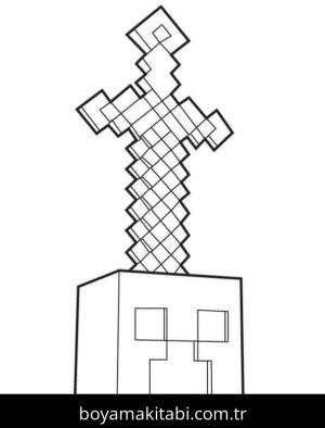Minecraft boyama sayfası – okul öncesi, evde etkinlik