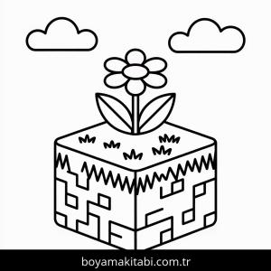 Minecraft boyama sayfası – eğlenceli etkinlik, el becerilerini geliştirir