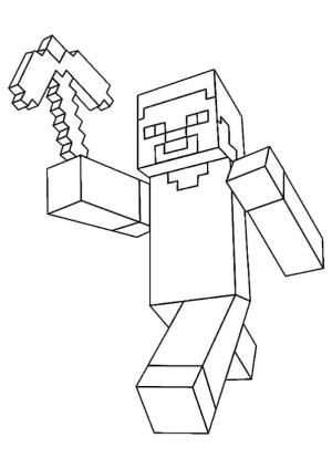 Minecraft boyama sayfası,  coloring page, Steve Minecraft, 