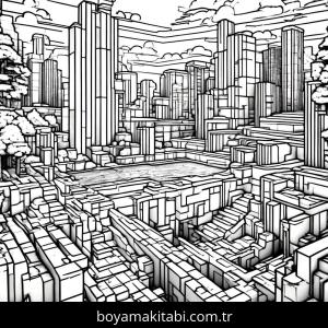 Minecraft boyama sayfası,  coloring page, , 