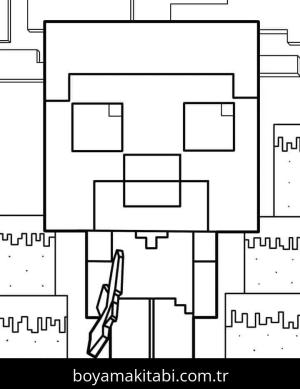 Minecraft boyama sayfası – el becerilerini geliştirir, boyama çalışması