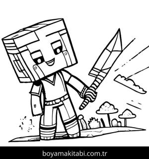 Minecraft boyama sayfası,  coloring page, , 