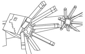 Minecraft boyama sayfası,  coloring page, Tehlikeli ahtapot., 