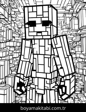 Minecraft boyama sayfası,  coloring page, , 