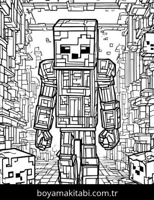 Minecraft boyama sayfası,  coloring page, , 