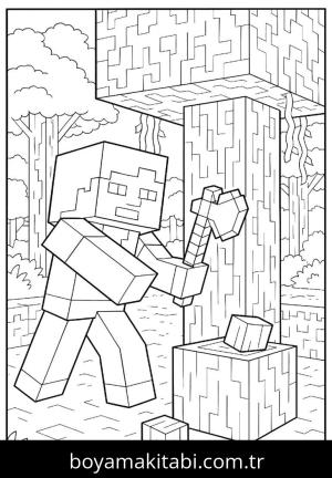 Minecraft boyama sayfası,  coloring page, , 
