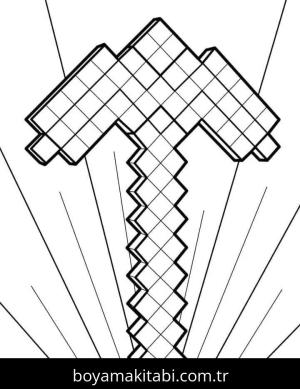 Minecraft boyama sayfası – çocuk aktivitesi, PDF indir