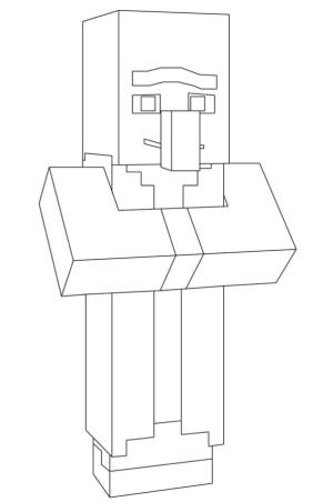 Minecraft boyama sayfası,  coloring page, Köyümüze gelin. Sadece hiçbir şeyi havaya uçurma., 