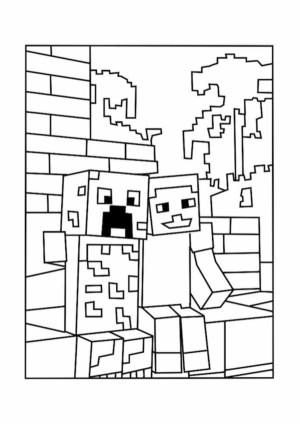 Minecraft boyama sayfası,  coloring page, Şimdi bir flaş olacak!, 