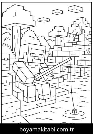 Minecraft boyama sayfası,  coloring page, , 