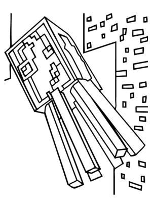 Minecraft boyama sayfası,  coloring page, Uçan denizanası, 