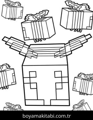 Minecraft boyama sayfası – PDF indir, sevimli karakter