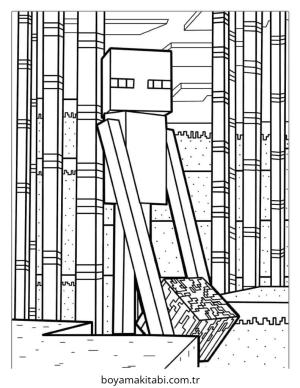 Minecraft boyama sayfası – el becerilerini geliştirir, boyama çalışması