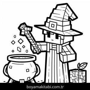 Minecraft boyama sayfası – boyama çalışması, yaratıcılığı geliştirir